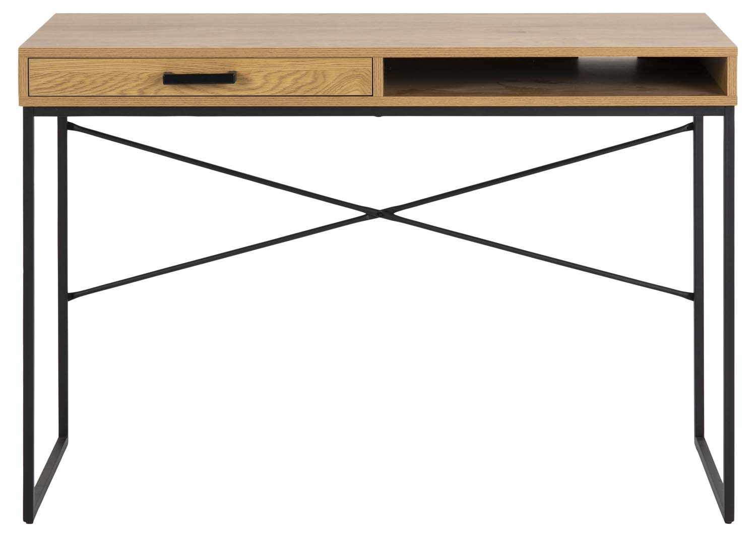 Konsolinis stalas su stalčiumi, laukinio ąžuolo, 110 × 45 × 75 cm 2
