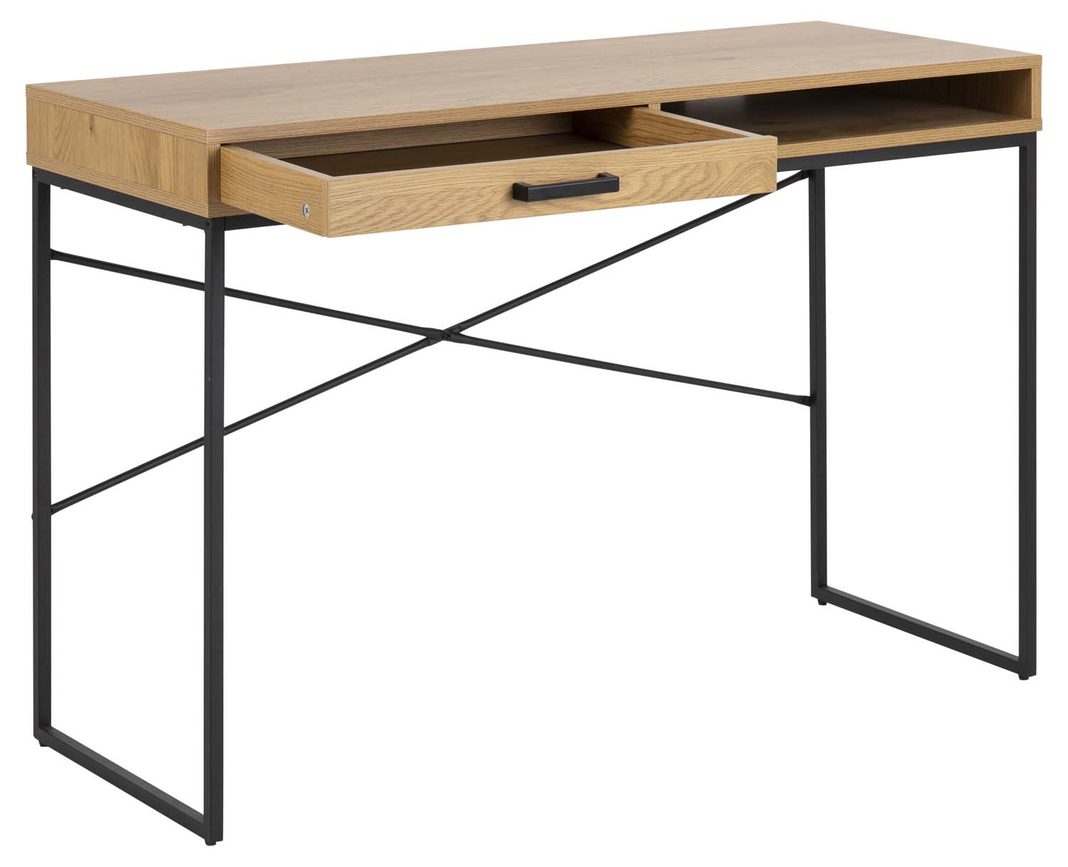 Konsolinis stalas su stalčiumi, laukinio ąžuolo, 110 × 45 × 75 cm 3