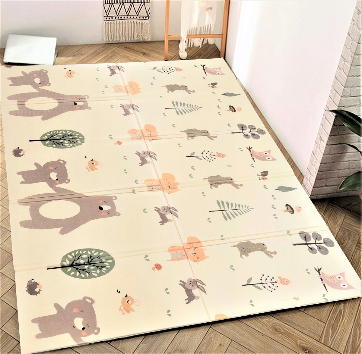 Apverčiamas putų kilimėlis XXL - 200 x 180 x 1 cm - sulankstomas