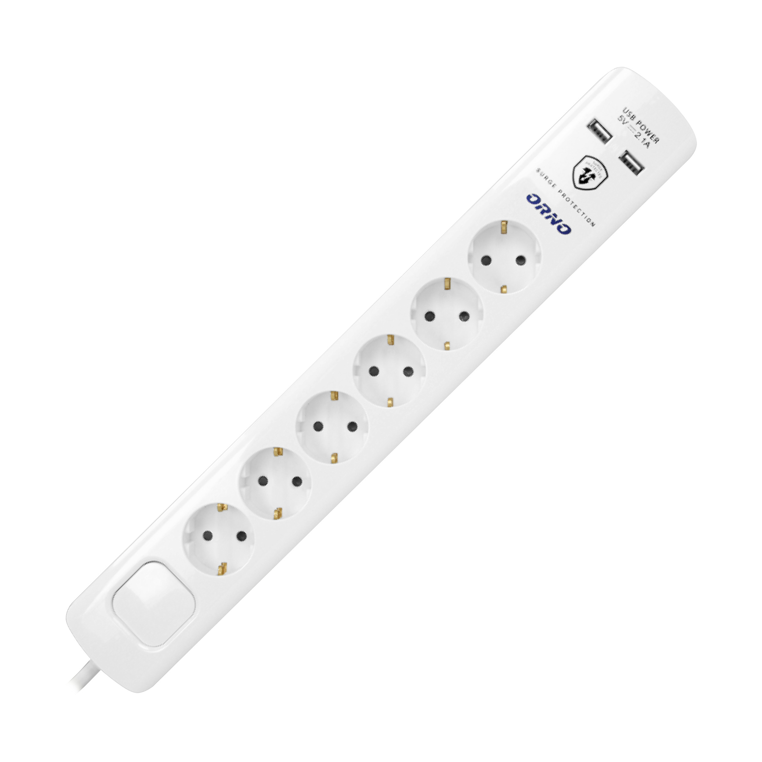 Antiperkrovos juosta su 6 lizdais ir usb jungtimis