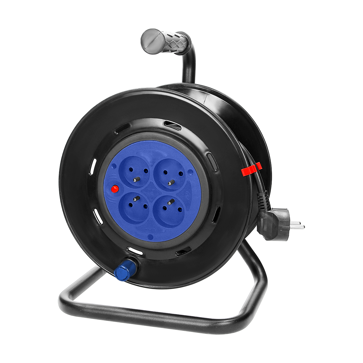 Mini ilgintuvas 4 lizdai 2p+z 15 m or-ae-1339/g(gs) schuko pilka