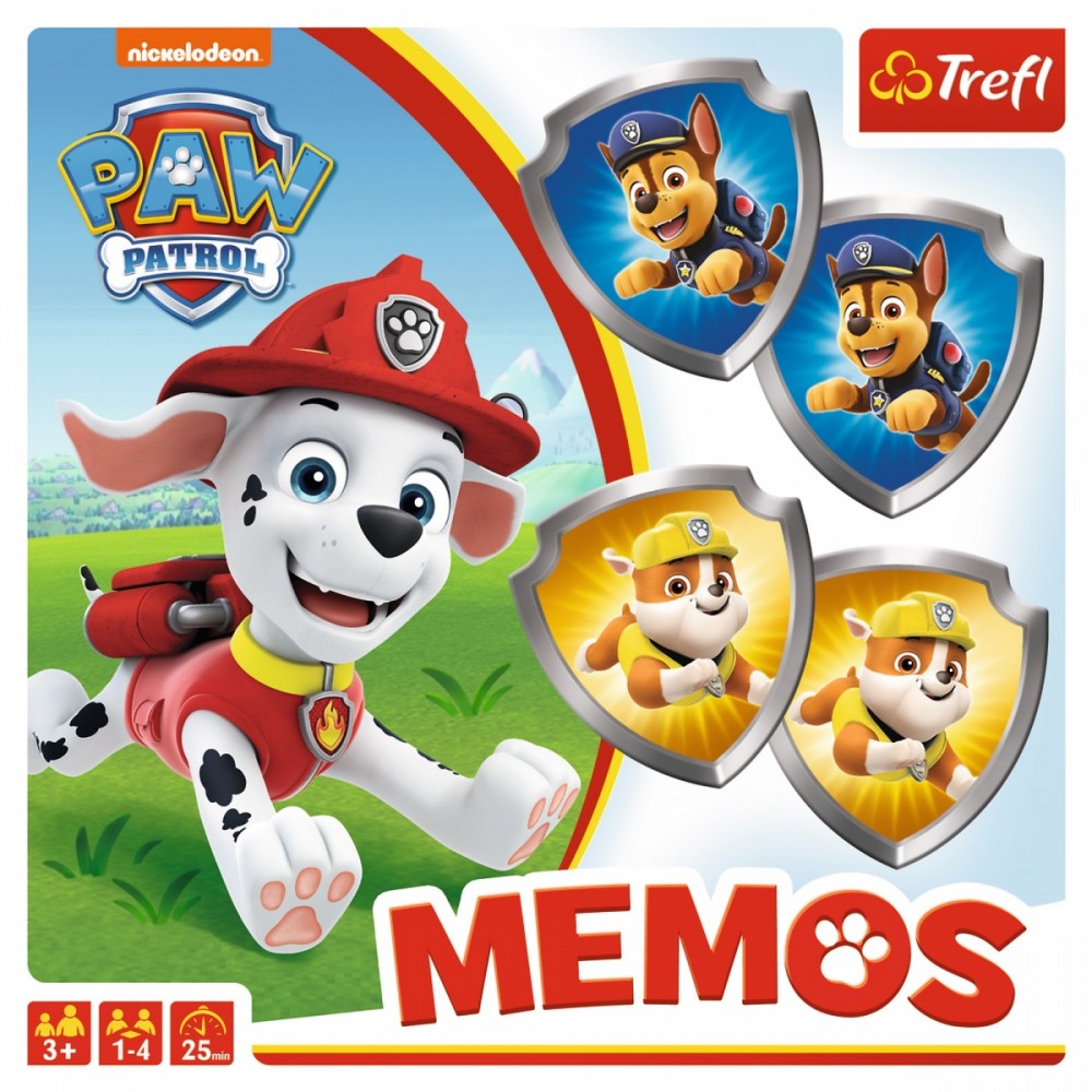 Atminties lavinimo kortelės trefl šunyčiai patruliai (paw patrol)