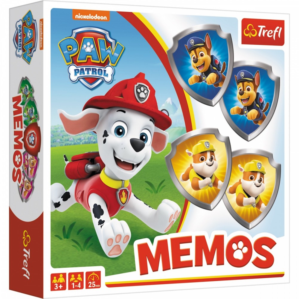 Atminties lavinimo kortelės trefl šunyčiai patruliai (paw patrol)