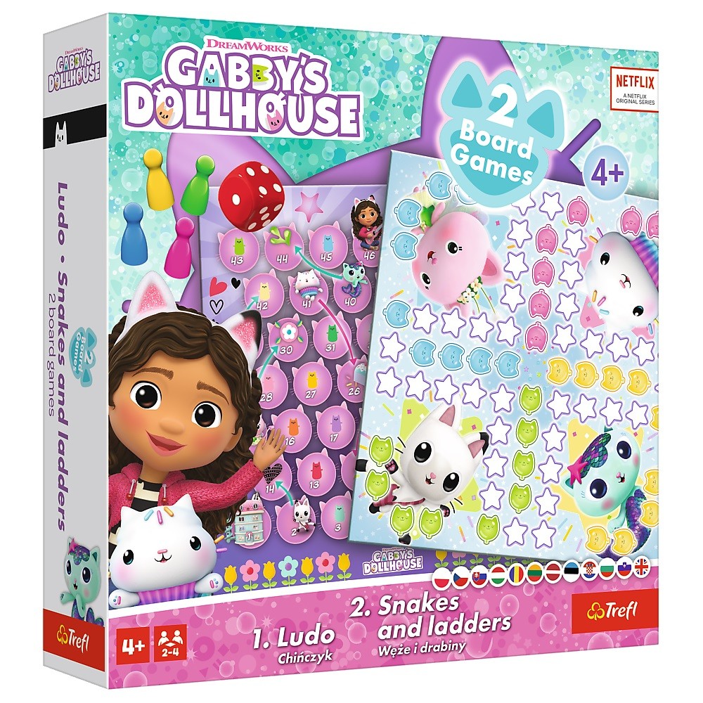 Stalo žaidimas 2in1 ludo gyvatės ir kopėčios, katinų namelis gabi