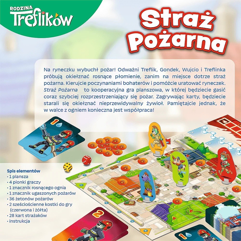 Stalo žaidimas „treflikų šeimos gaisrininkai“