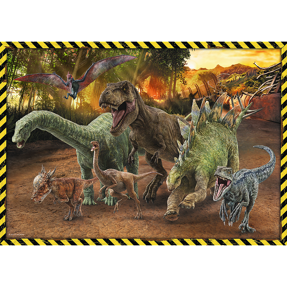 Dėlionė „Jurassic Park Dinosaurs“, 200 detalių, 48 × 34 cm
