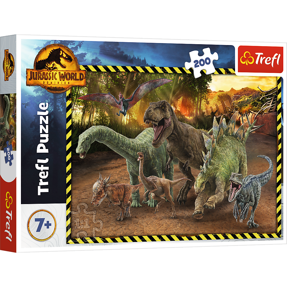 Dėlionė „Jurassic Park Dinosaurs“, 200 detalių, 48 × 34 cm