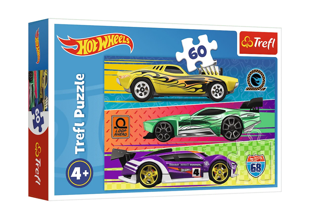 Dėlionė Hot Wheels 60 vnt.