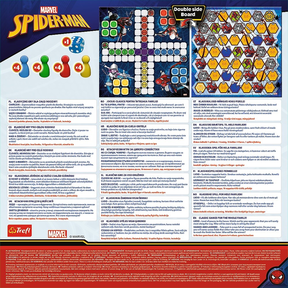 Stalo žaidimas spider man trefl 2in1