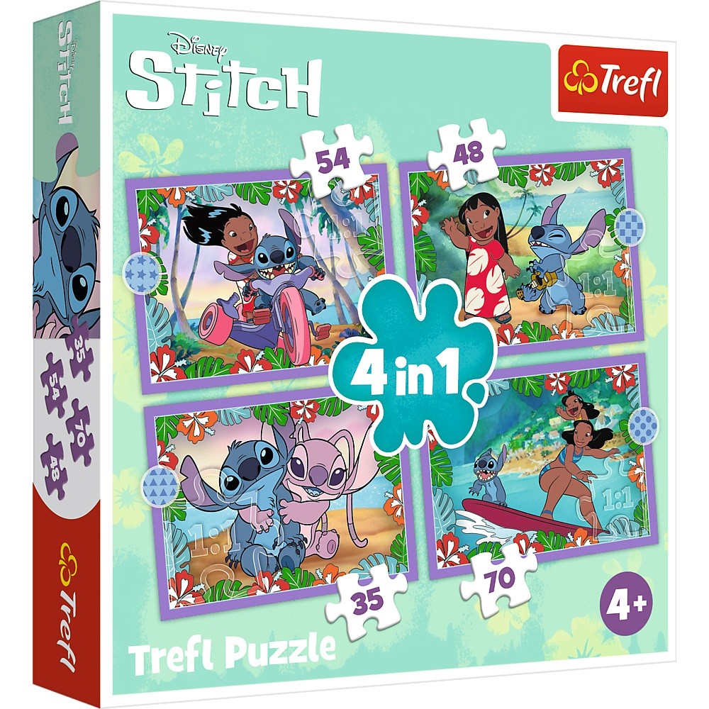 Dėlionė 4-in-1 Lilo ir Stičas