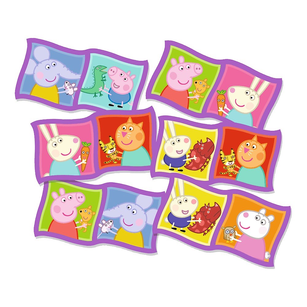 Stalo žaidimas domino peppa pig