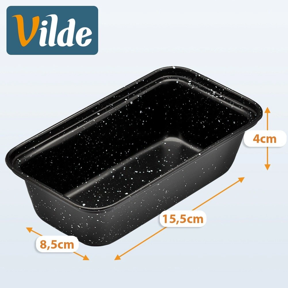 Duonos kepimo forma su granitine danga, juoda, 15,5 × 8,5 × 4 cm 3