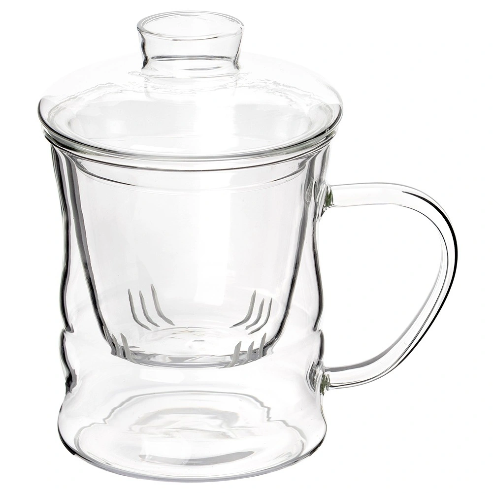 Puodelis su sieteliu, 350 ml, skaidrus, 12 × 9 × 13 cm 2