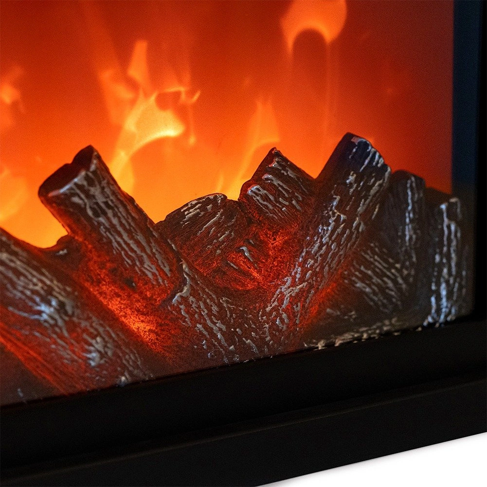 Dekoratyvinis LED židinys, juodas, 30 × 13 × 27,5 cm 3