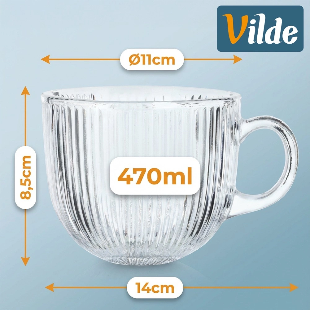Stiklinės kavai ir arbatai 470 ml 6 vnt. 3