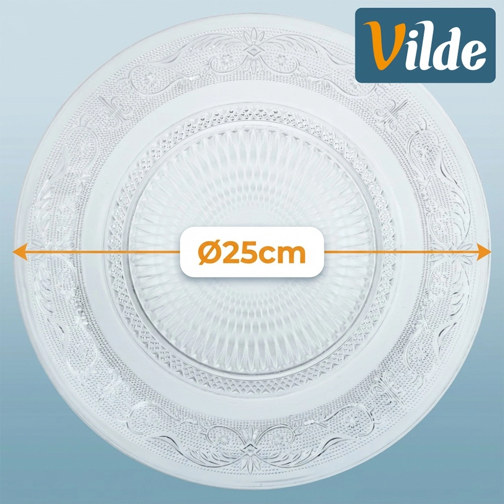 Stiklinė vakarienės lėkštė 25 cm 3