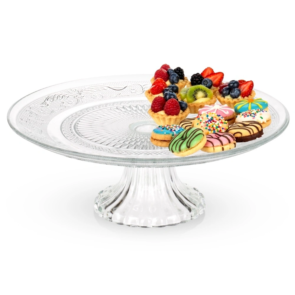 Torto stovas stiklinis 25 cm