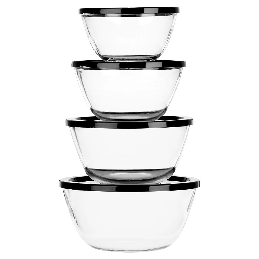 Stikliniiai dubenėliai su dangčiais vilde 750 ml, 1 l, 1,5 l, 2 l (4 vnt.) 2