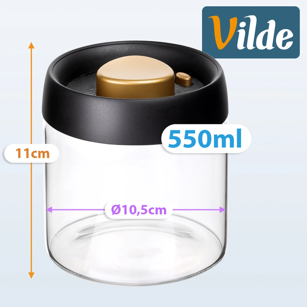 Vakuuminis indas biriems produktams, 550 ml, skaidrus, 10,5 × 10,5 × 11 cm 3