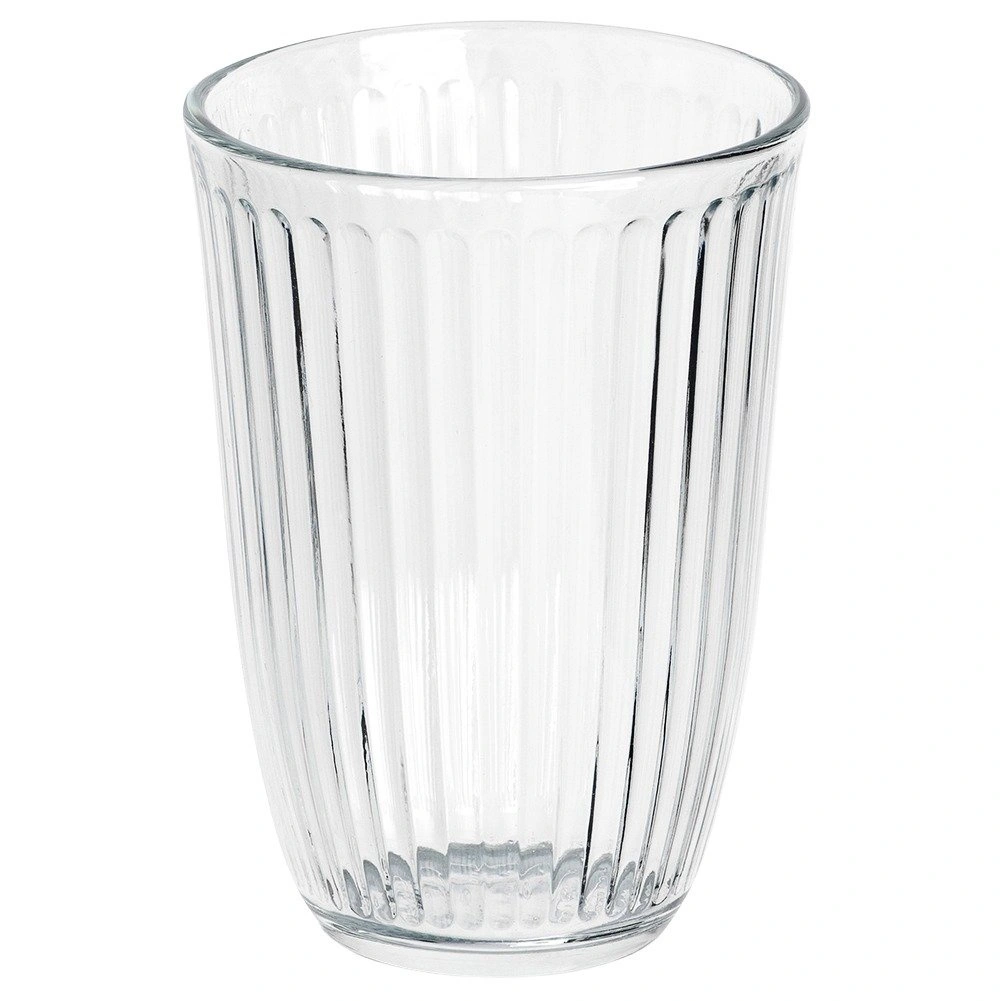 Stiklinės rumbuoto stiklo, 330 ml, skaidrios, 8,5 × 8,5 × 12 cm, 6 vnt. 2