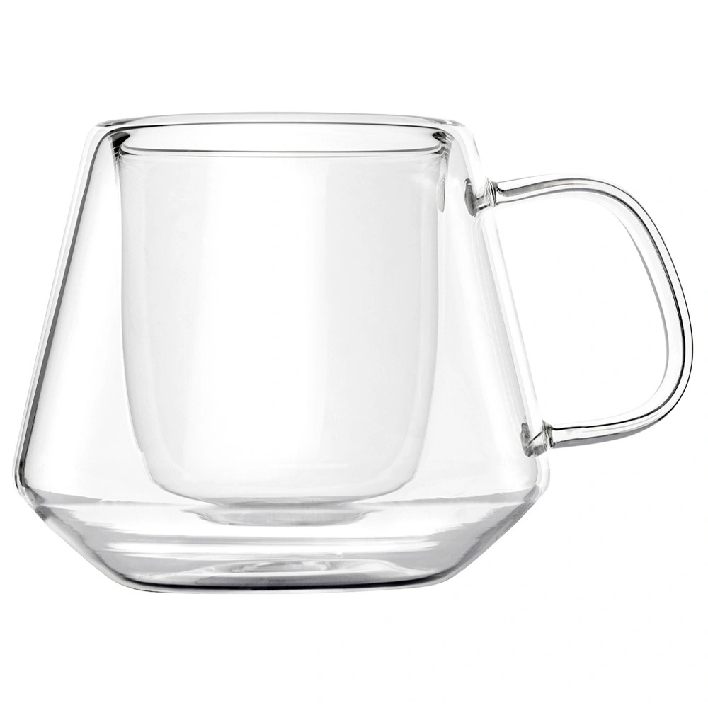 Stiklinės su dviguba sienele, 170 ml, skaidrios, 13 × 10 × 8,5 cm, 2 vnt. 2