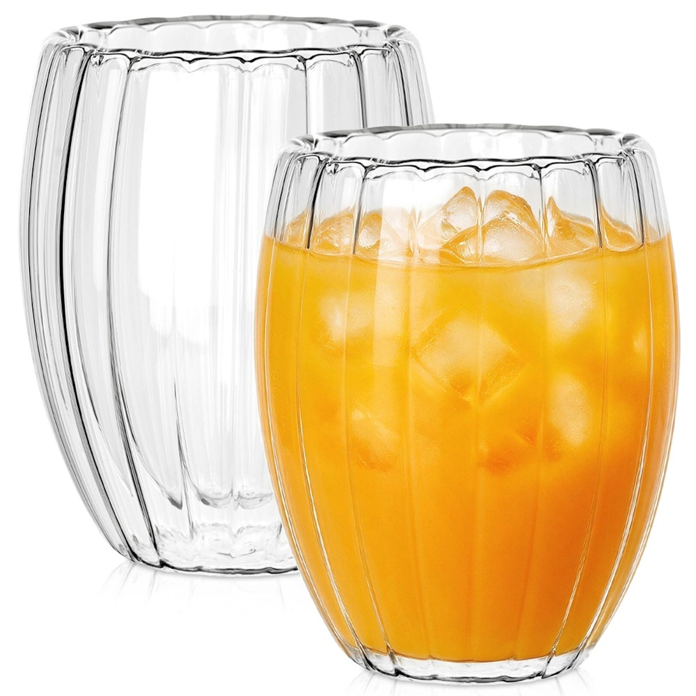 Terminės stiklinės su dviguba sienele, 320 ml, 9 × 9 × 11,5 cm, 2 vnt.