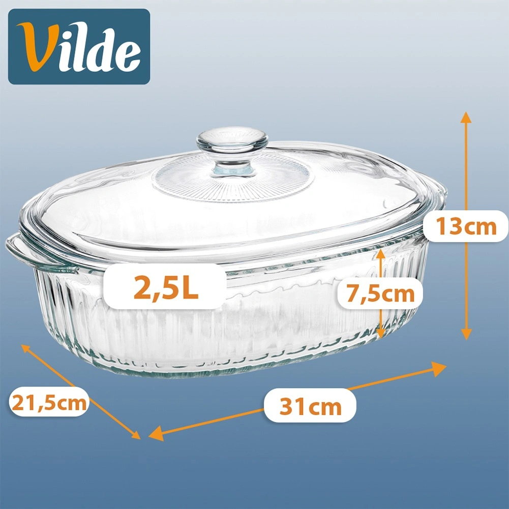Kepimo indas su dangčiu 2,5 l 3