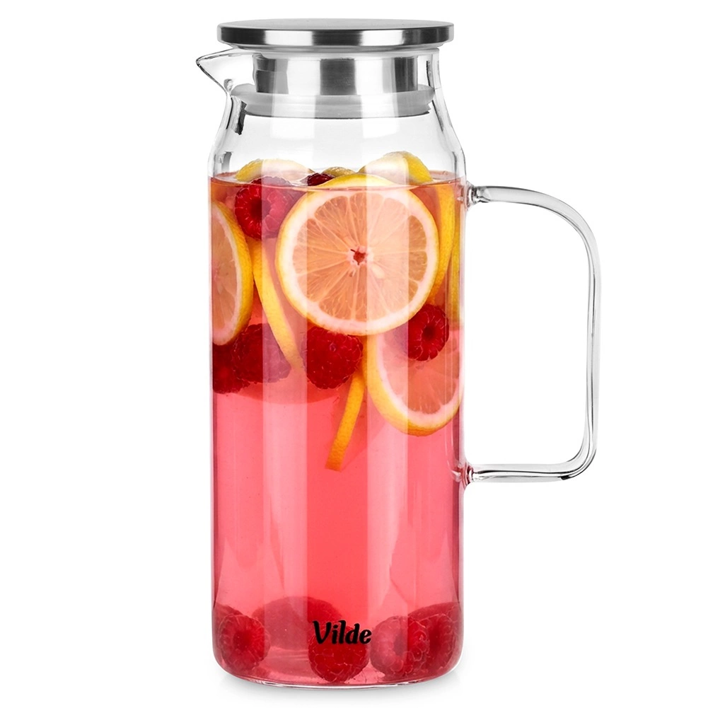 Stiklinis ąsotis su dangčiu 1,5 l