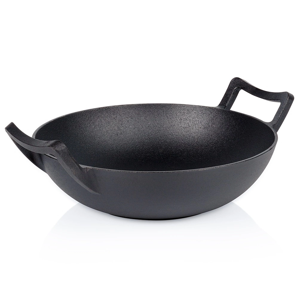 Ketaus wok keptuvė vilde cast line 32 cm, juoda