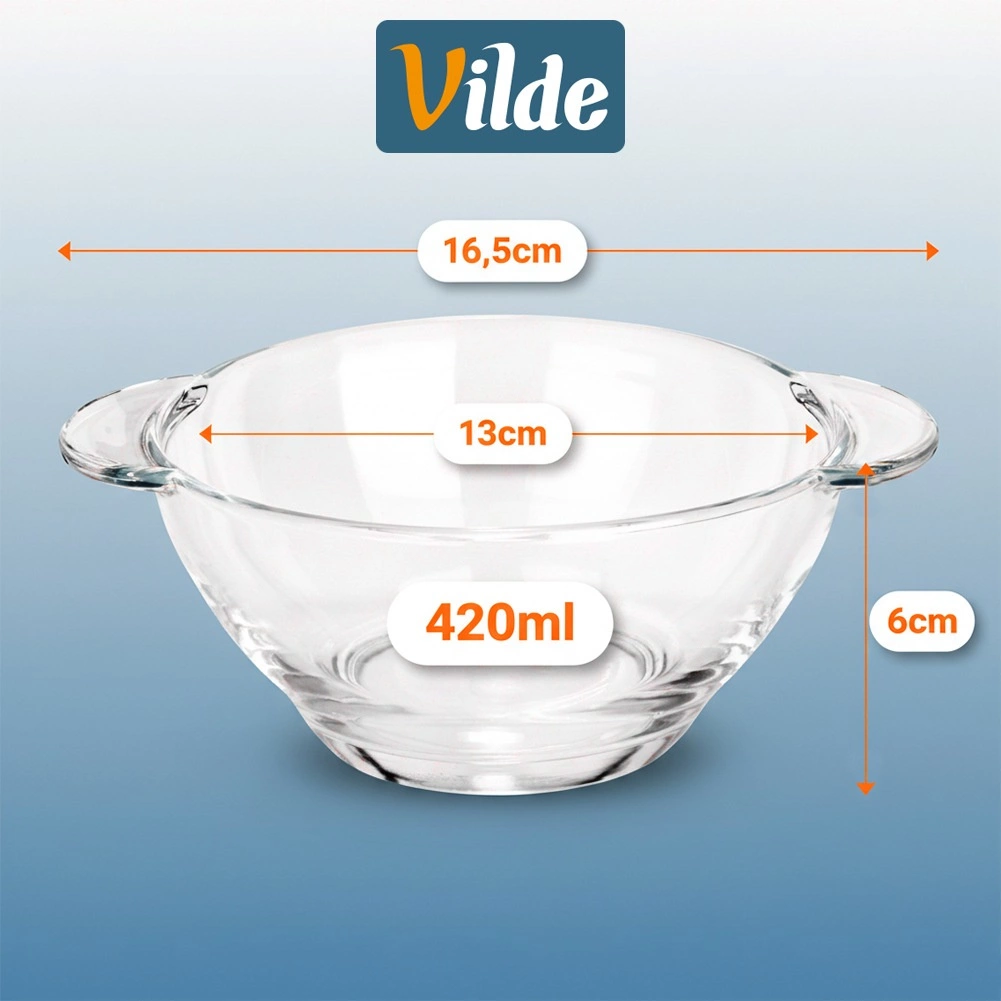 Stiklinės lėkštės vilde 420 ml, 6 vnt. 3