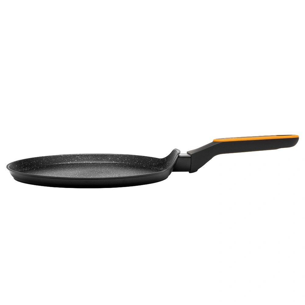 Blynų keptuvė su granitine nepridegančia danga, juoda, 24 cm 2