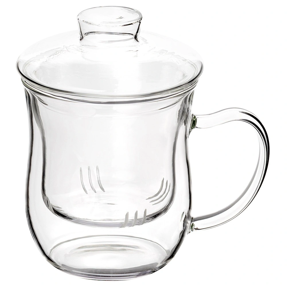 Puodelis su išimamu sieteliu ir dangteliu, skaidrus, 350 ml 2