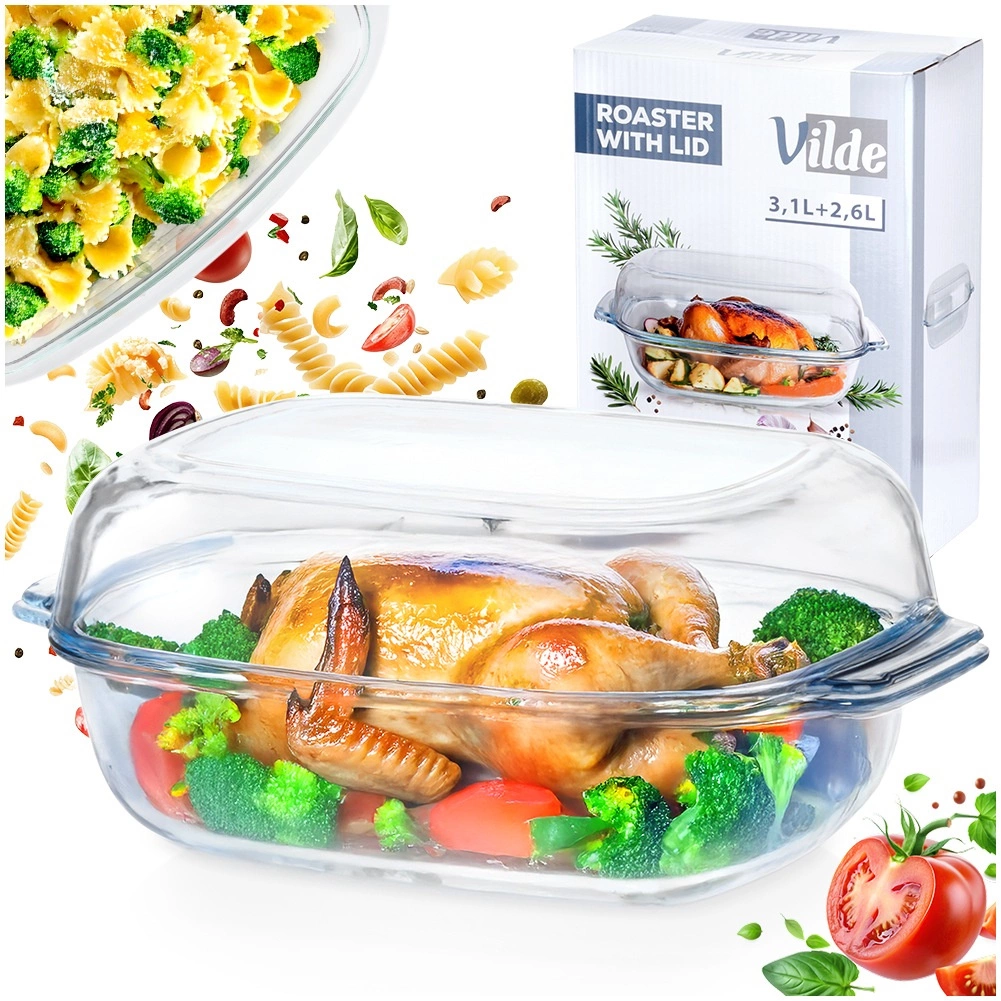 Karščiui atsparus indas su dangčiu vilde 3,1+2,6 l