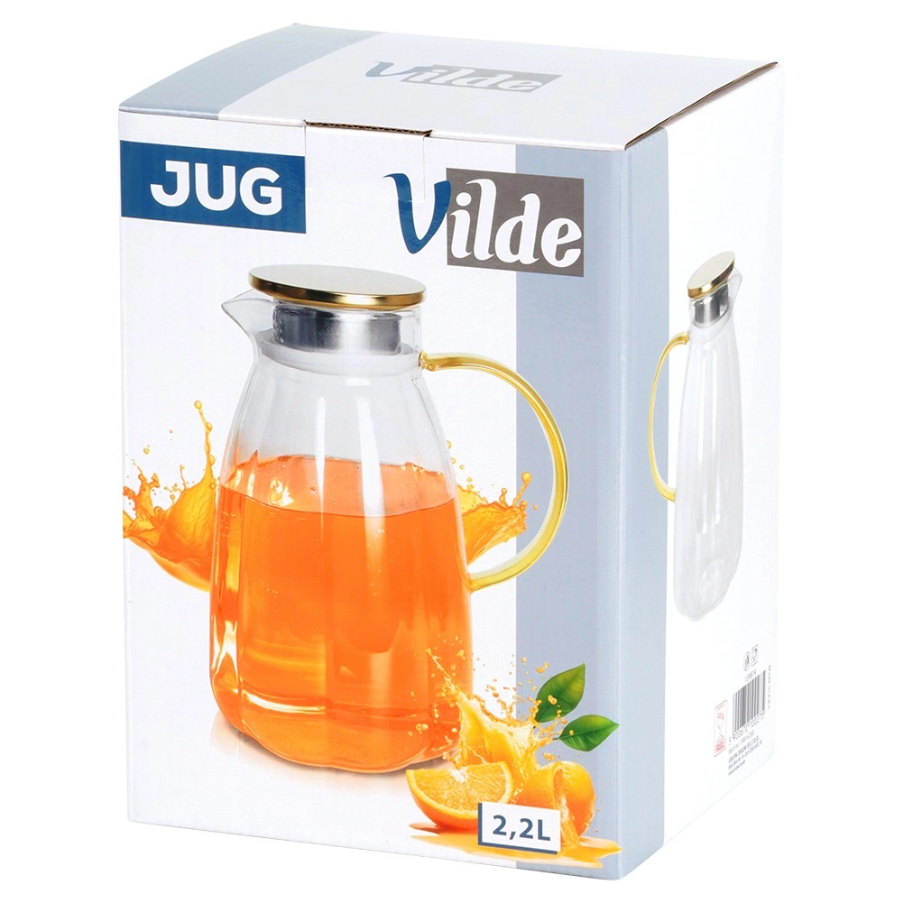 Stiklinis vilde ąsotis su dangteliu 2,2 l