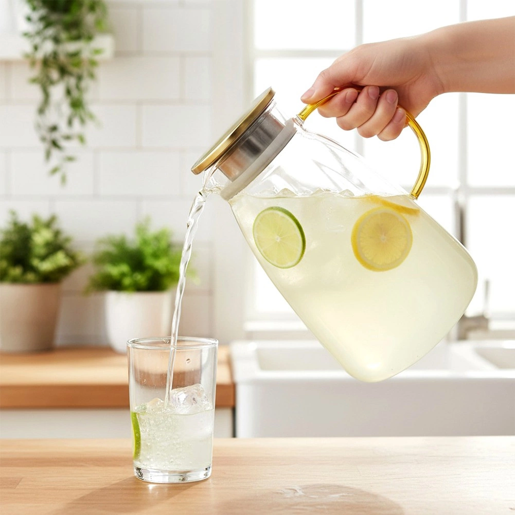 Stiklinis vilde ąsotis su dangteliu 2,2 l