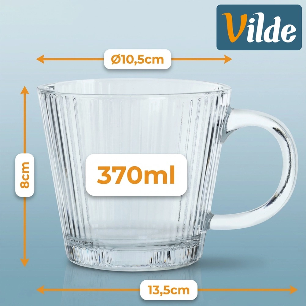 Stiklinės kavai ir arbatai 370 ml 6 vnt. 3