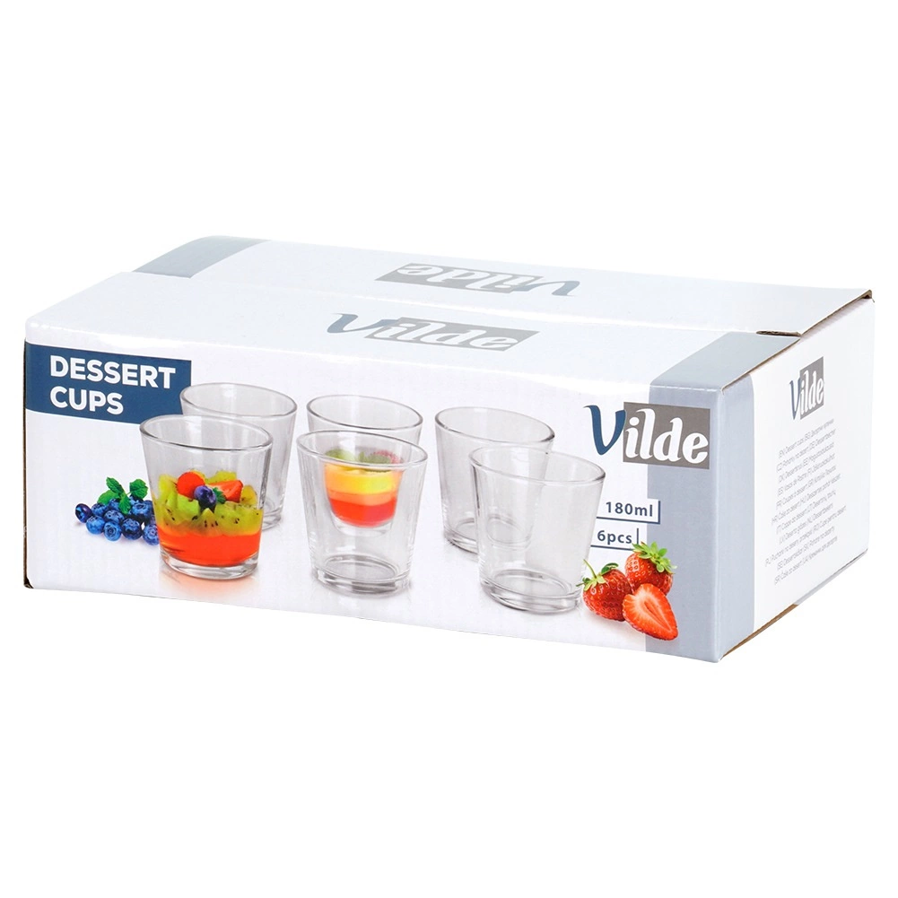 Stiklinių desertinių indelių rinkinys vilde, 180 ml, 6 vnt.