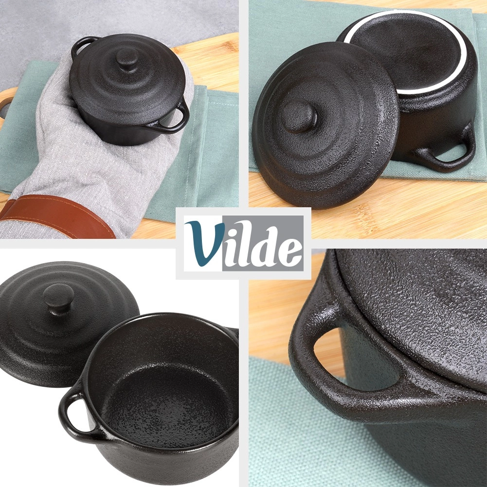 Porcelianinis kepimo indelis su dangteliu 150 ml 3