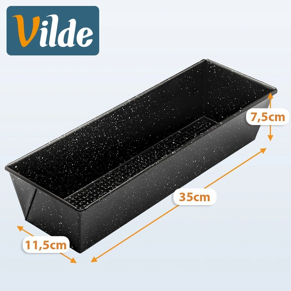 Kepimo forma su granitine danga, juoda, 35 × 11,5 × 7,5 cm 3