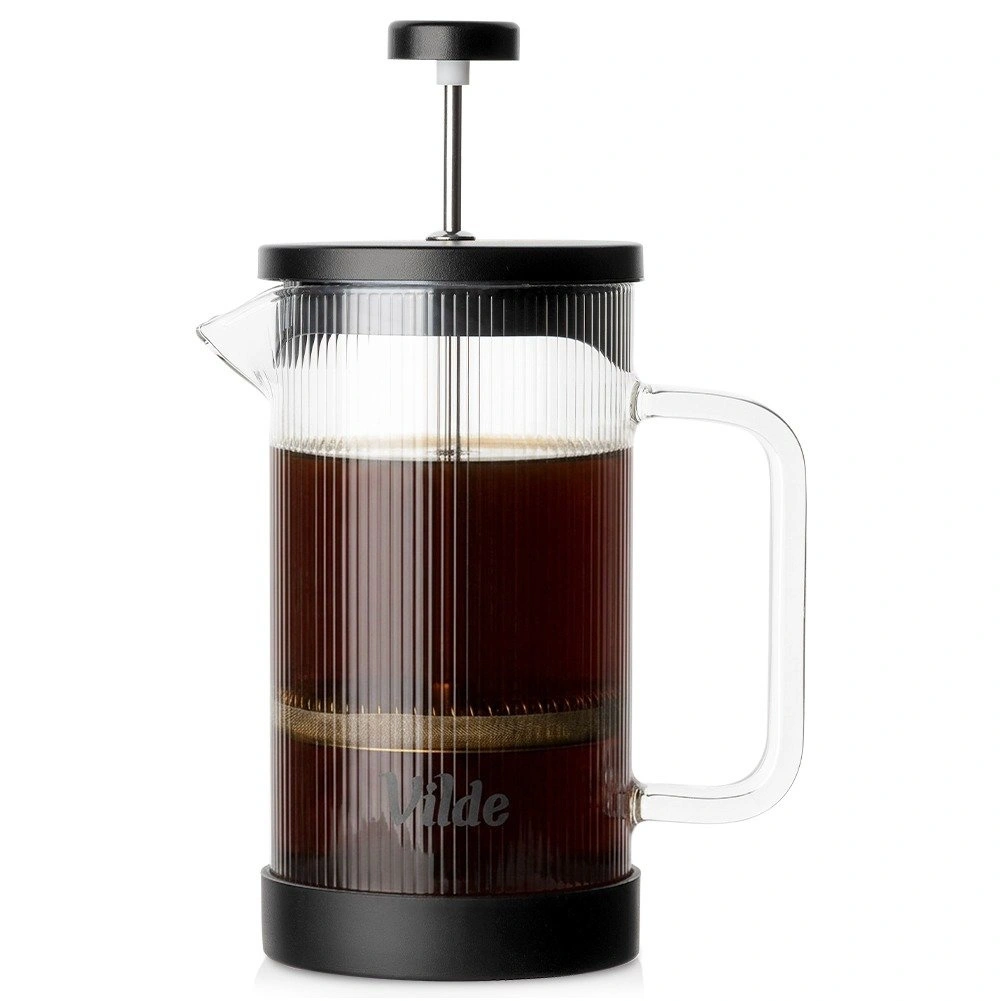 Stiklinis kavinukas su stūmokliu, 650 ml, 14 x 9 x 18,5 cm