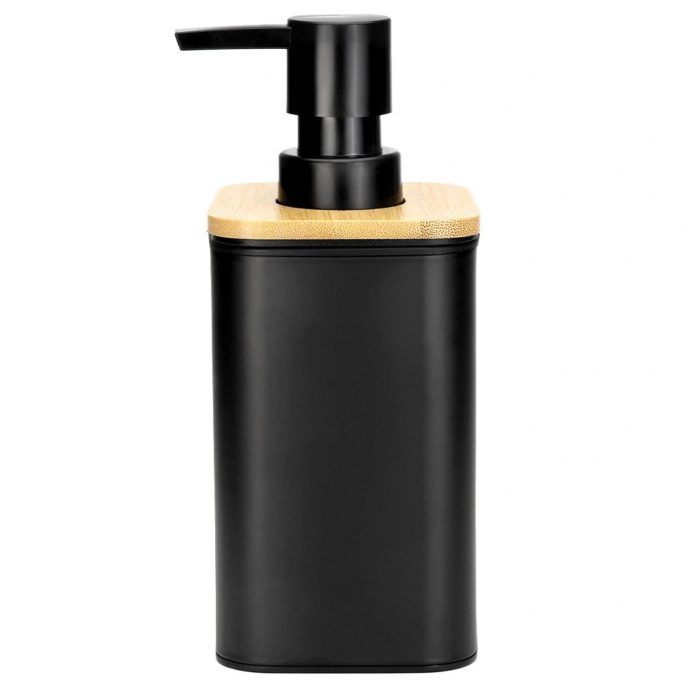 Skysto muilo dozatorius 350 ml, juodas, 7,5 × 7,5 × 17,5 cm 2