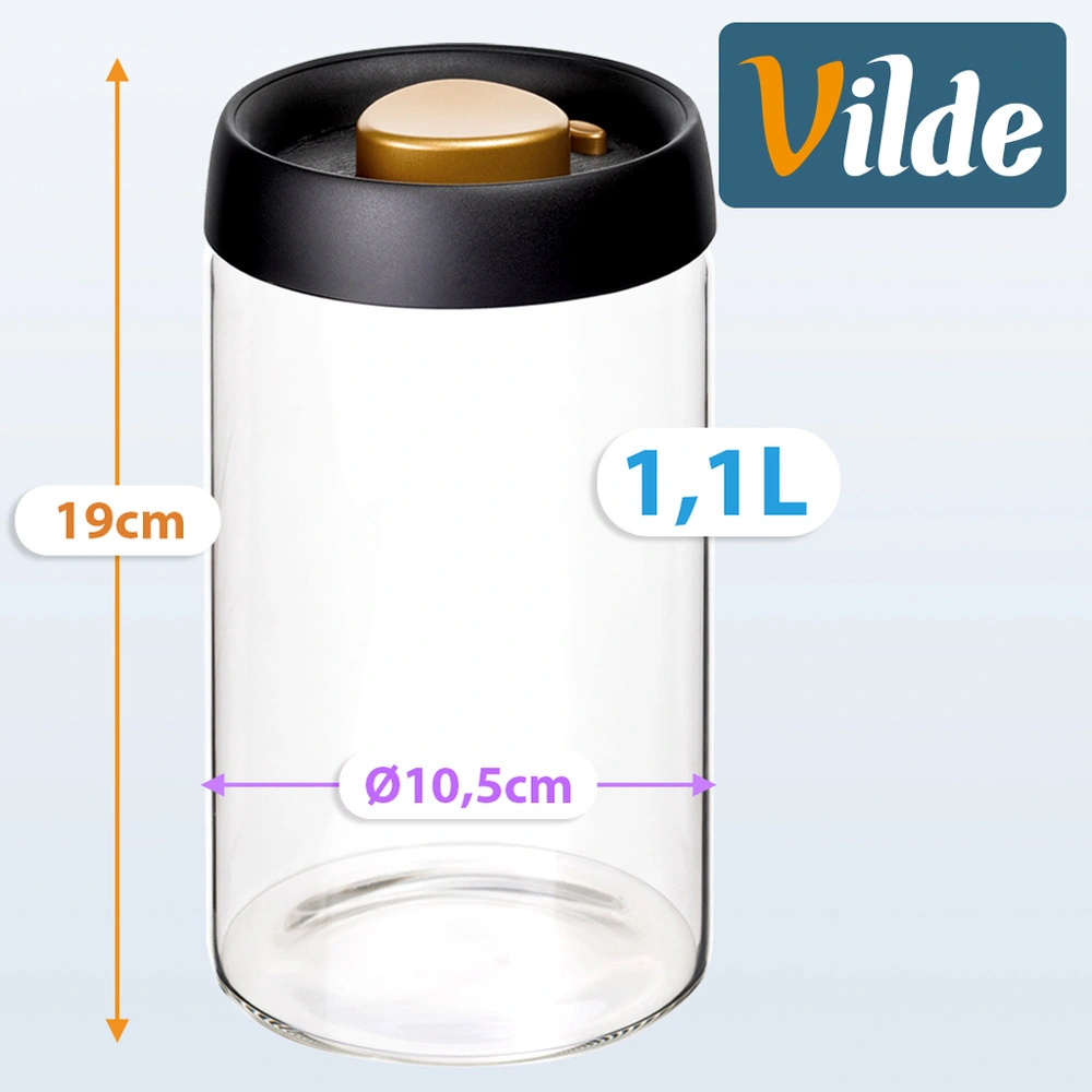 Vakuuminis maisto laikymo indas, 1,1 l, skaidrus, 10,5 x 10,5 x 19 cm 3