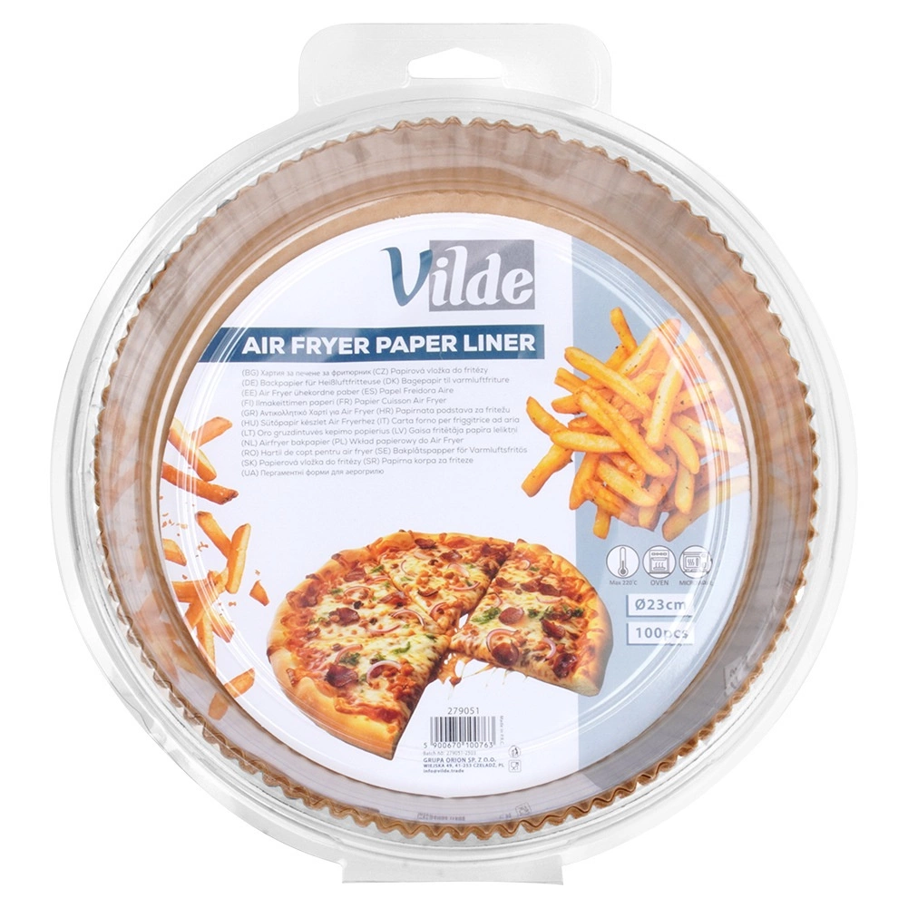 Vilde popieriniai kepimo įdėklai 23 cm, 100 vnt.