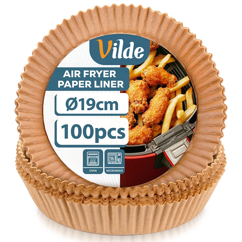 Popieriniai įdėklai gruzdintuvei vilde, 100 vnt., 19 cm