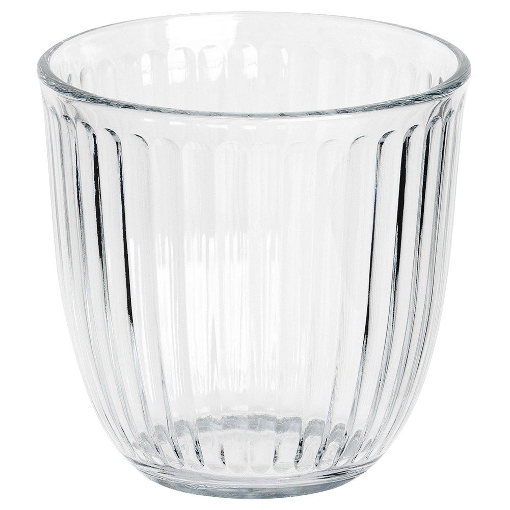 Stiklinės 260 ml, rievėtos, skaidrios, 8,5 × 8,5 × 8,5 cm, 6 vnt. 2