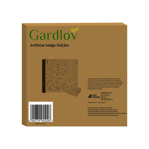 Dirbtinė gyvatvorė gardlov 5x0,5m, žalia, pp