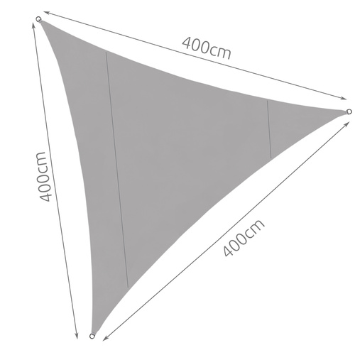 Šešėlinė burė gardlov 4x4x4 m, pilka