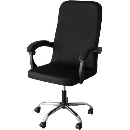 Universalus biuro kėdės užvalkalas iso trade, juodas, 80 cm