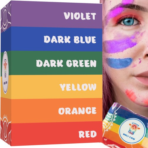 Intensyvi holi pudra - rinkinys 6x100g