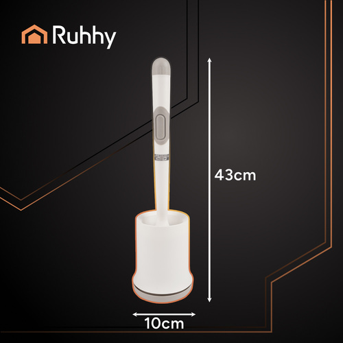 Ruhhy baltas pakabinamas tualetinis šepetys su indeliu 43x10x10 cm 1
